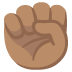 ✊🏽 raised fist: medium skin tone display on Google